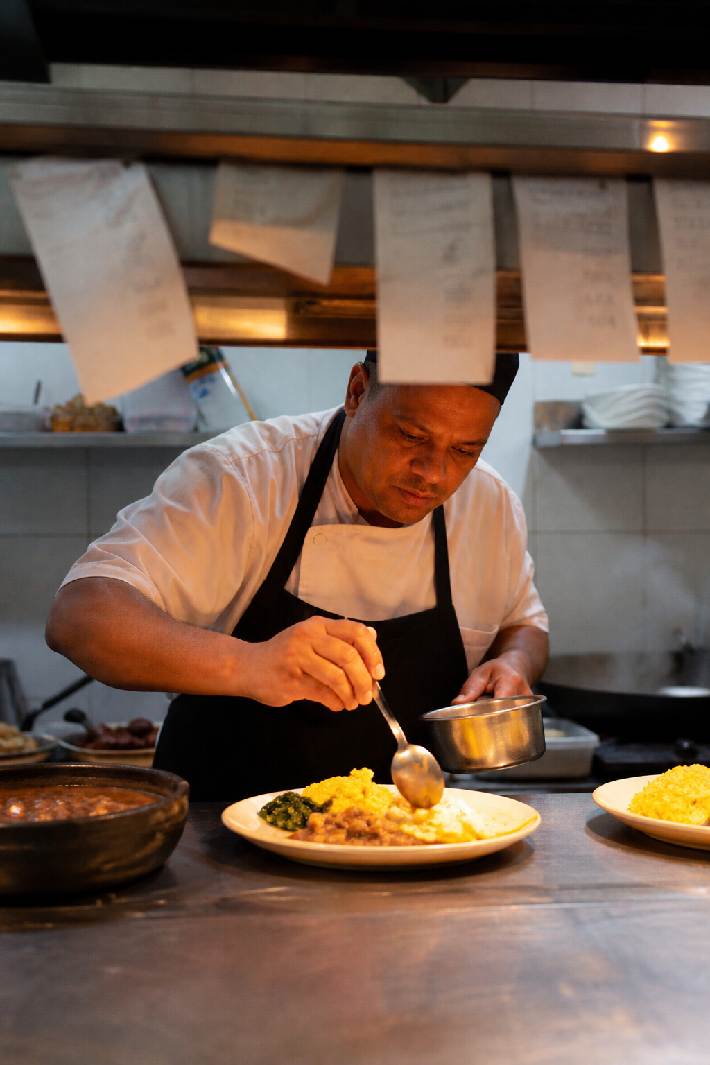 Cozinha em operação no food service